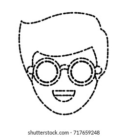 Man smiling cartoon
