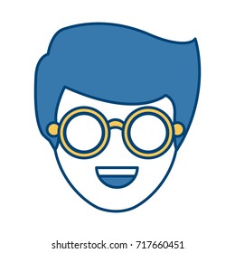 Man smiling cartoon