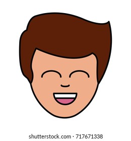 Man smiling cartoon