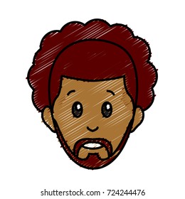 Man smiling cartoon