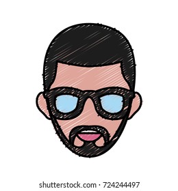Man smiling cartoon