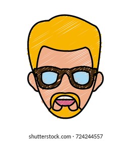 Man smiling cartoon