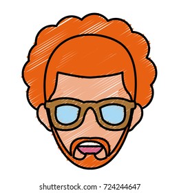 Man smiling cartoon