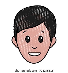 Man smiling cartoon