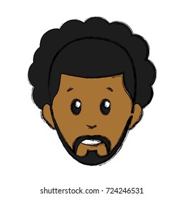 Man smiling cartoon