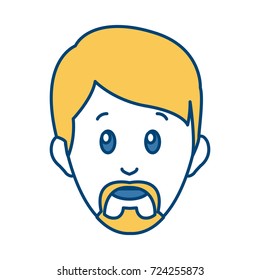 Man smiling cartoon