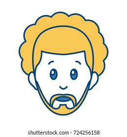 Man smiling cartoon