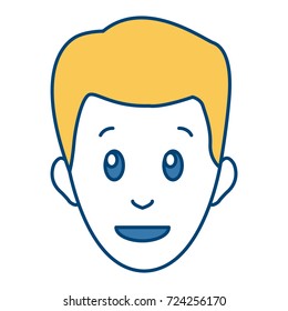 Man smiling cartoon