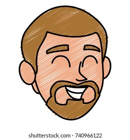 Man smiling cartoon