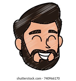 Man smiling cartoon