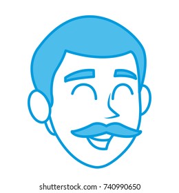 Man smiling cartoon