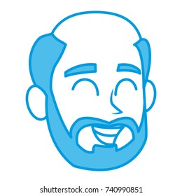 Man smiling cartoon