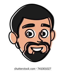 Man smiling cartoon