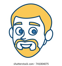 Man smiling cartoon