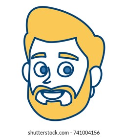 Man smiling cartoon