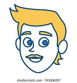 Man smiling cartoon