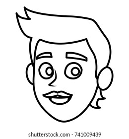 Man smiling cartoon