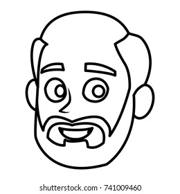 Man smiling cartoon