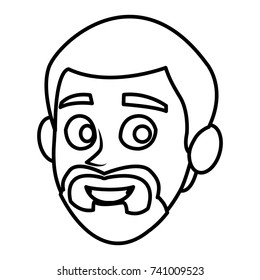 Man smiling cartoon