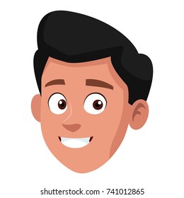 Man smiling cartoon