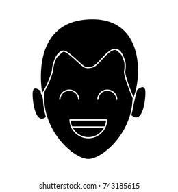 Man smiling cartoon