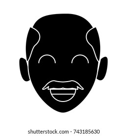 Man smiling cartoon