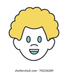 Man smiling cartoon