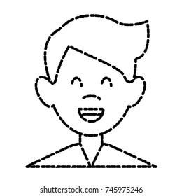 Man smiling cartoon