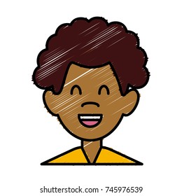 Man smiling cartoon