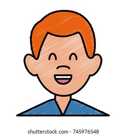 Man smiling cartoon