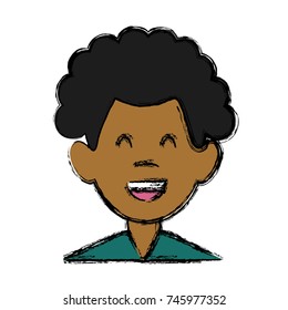 Man smiling cartoon