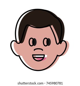Man smiling cartoon