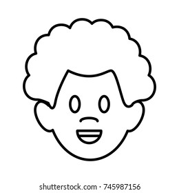 Man smiling cartoon