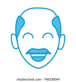 Man smiling cartoon