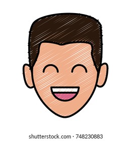 Man smiling cartoon