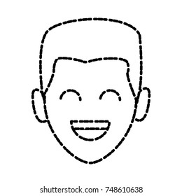 Man smiling cartoon