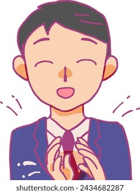 A man smiling and clapping