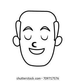 Man smiling with eyes closed