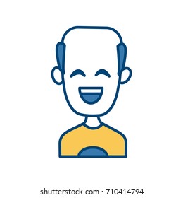 Man smiling with eyes closed