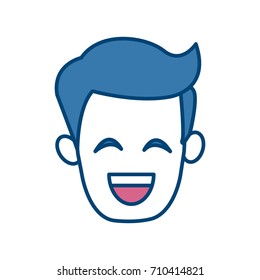 Man smiling with eyes closed