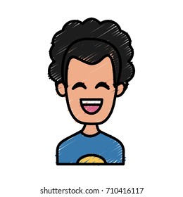 Man smiling with eyes closed