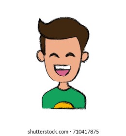 Man smiling with eyes closed