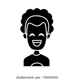 Man smiling with eyes closed