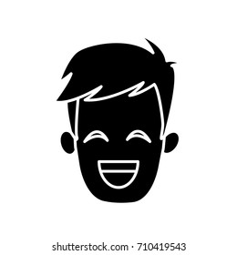 Man smiling with eyes closed