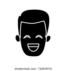 Man smiling with eyes closed