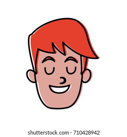 Man smiling with eyes closed