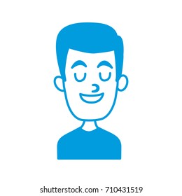 Man smiling with eyes closed