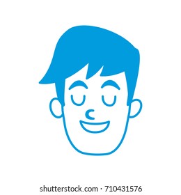 Man smiling with eyes closed