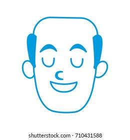 Man smiling with eyes closed