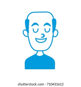 Man smiling with eyes closed